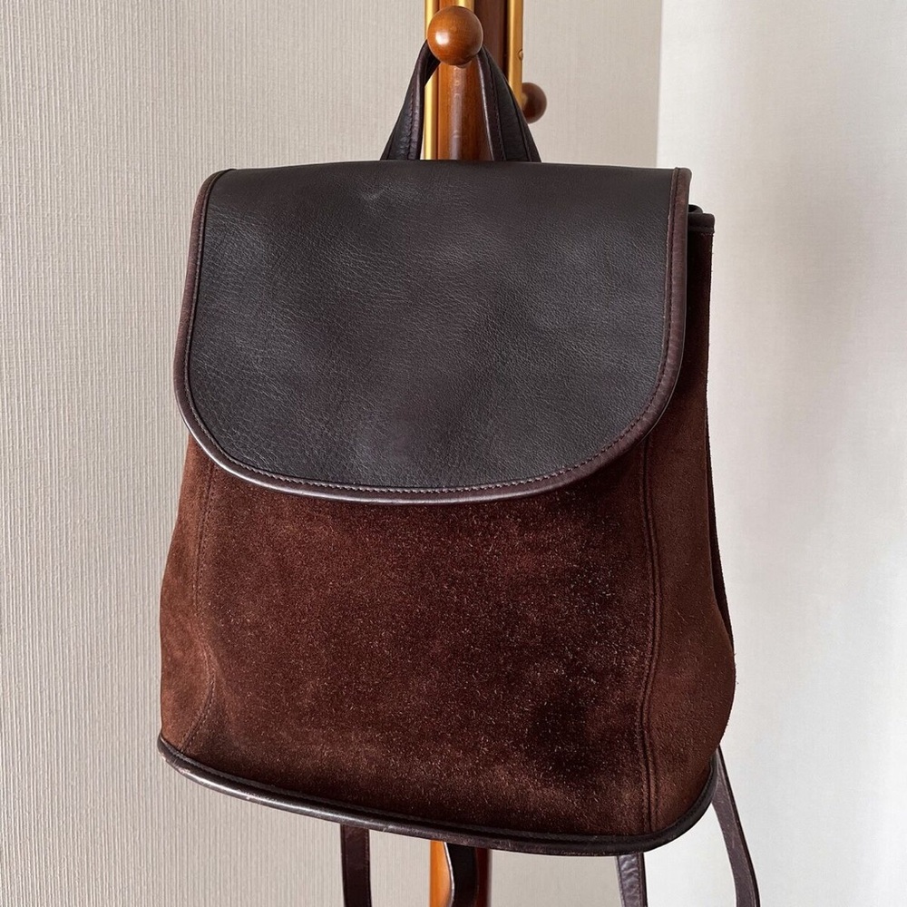Vintage Coach Berkeley Convertible Backpack 9016 Suede Russett